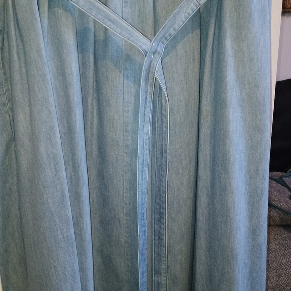 Vintage Carol Anderson II Denim Dress Women’s 20 Blue Midi Shoulder Pads... - Picture 16 of 16